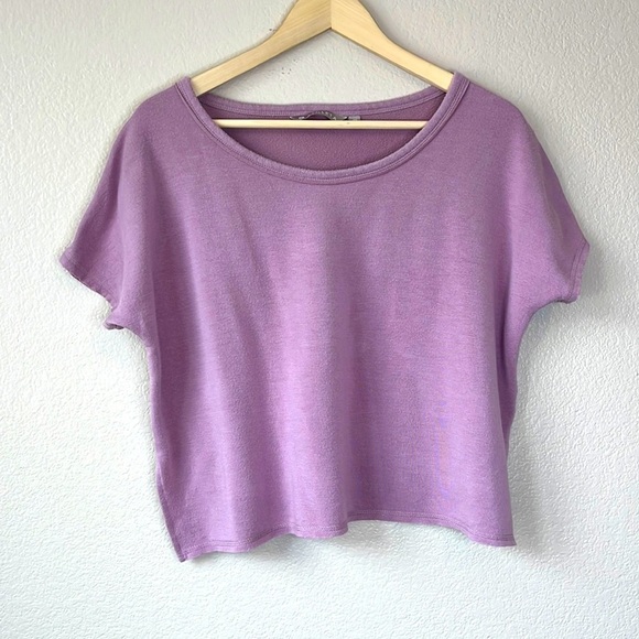 Athleta Crop Top Sweater Purple Size Extra Small - Picture 1 of 8